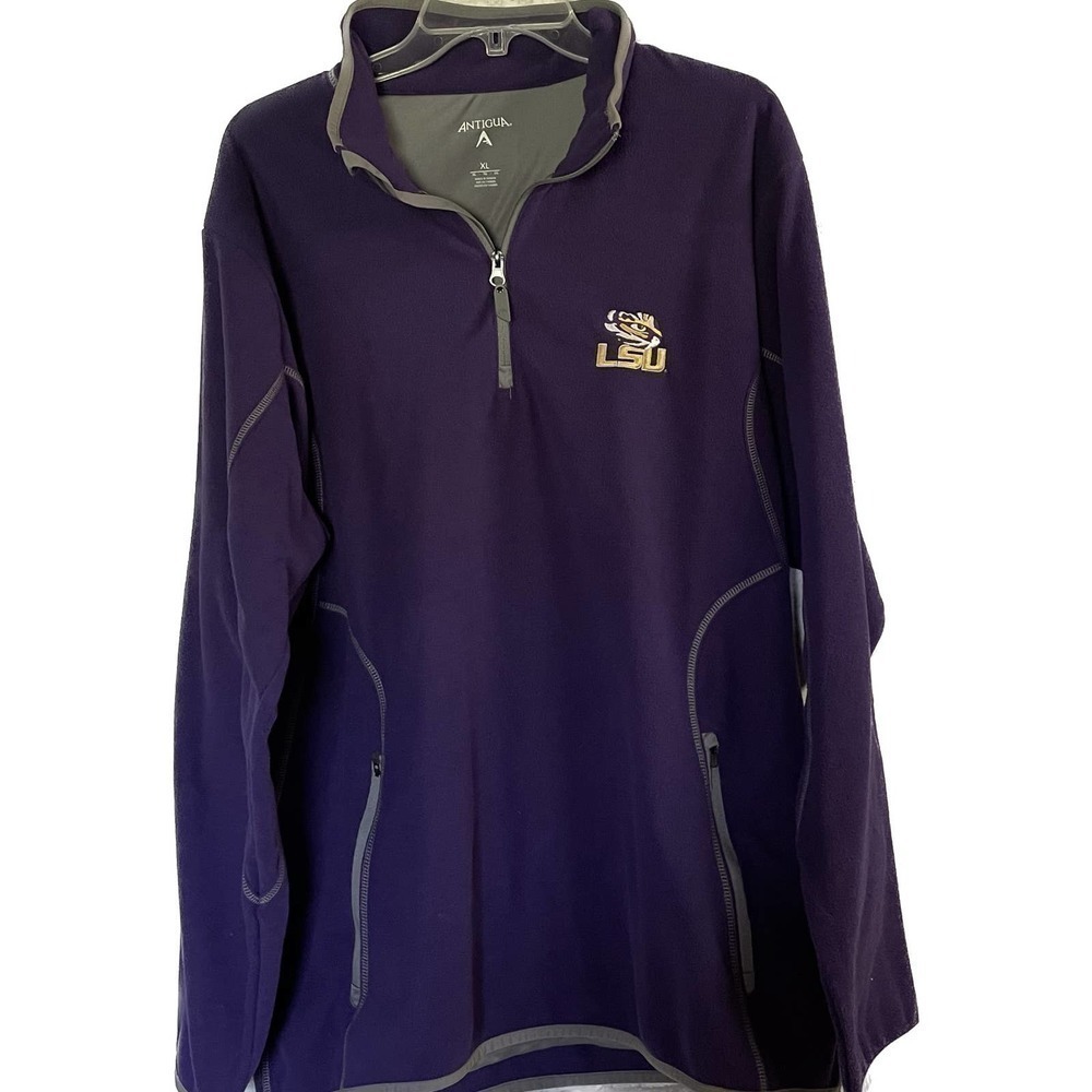 Antigua LSU SEC quarter zip men’s fleece XL pullover